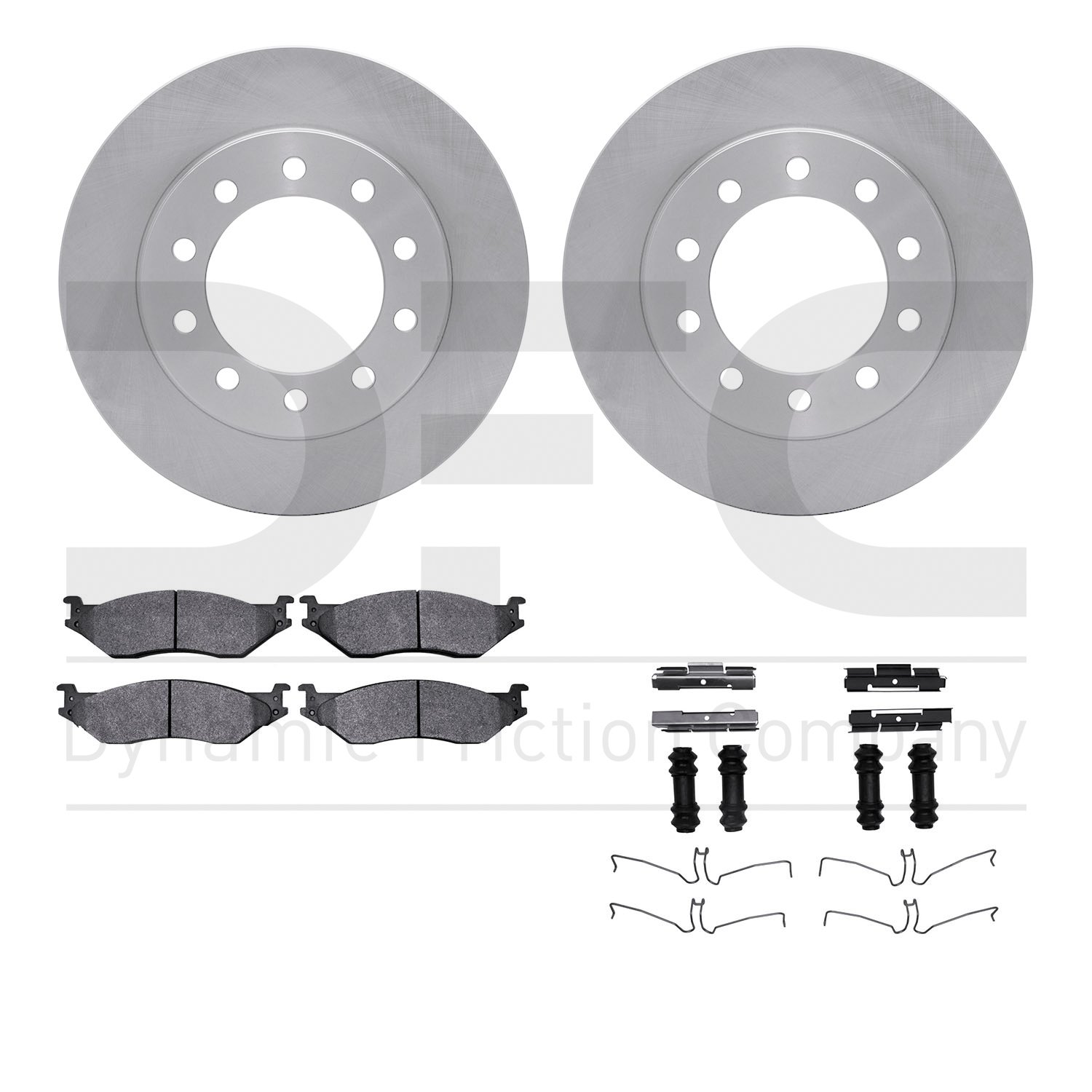 6412-54236 Brake Rotors with Ultimate-Duty Brake Pads Kit & Hardware, 2005-2016 Ford/Lincoln/Mercury/Mazda, Position: Front