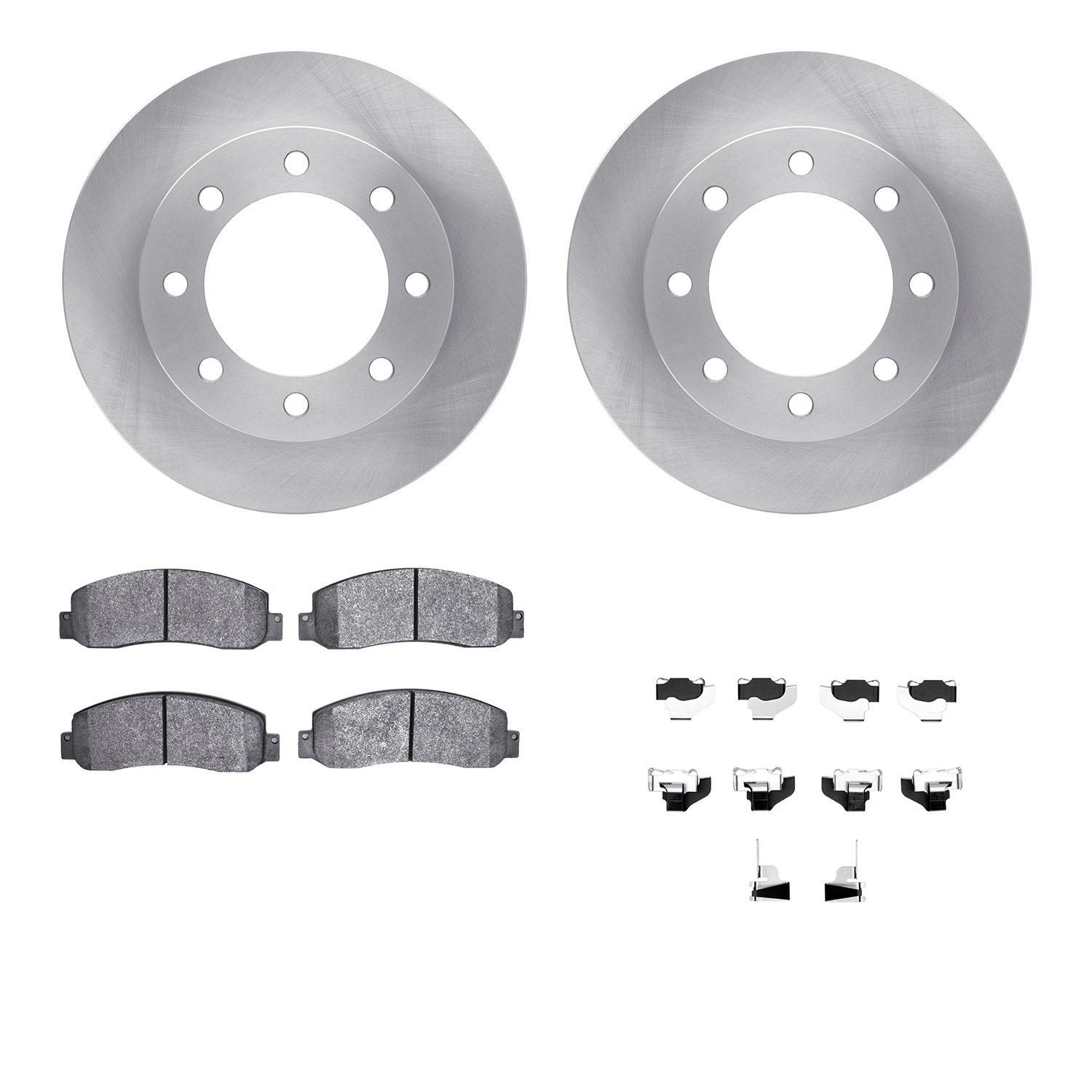 6412-54239 Brake Rotors with Ultimate-Duty Brake Pads Kit & Hardware, 2005-2011 Ford/Lincoln/Mercury/Mazda, Position: Front