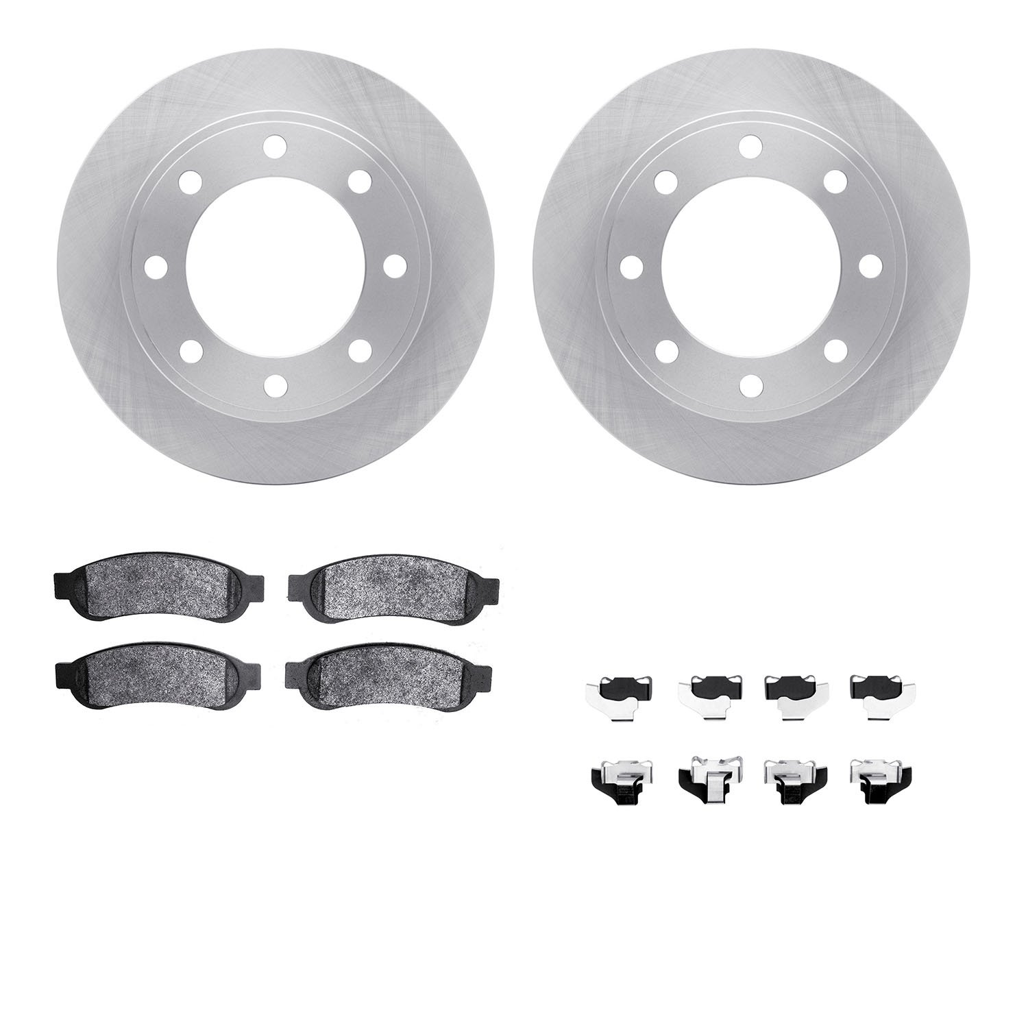 6412-54247 Brake Rotors with Ultimate-Duty Brake Pads Kit & Hardware, 2010-2012 Ford/Lincoln/Mercury/Mazda, Position: Rear