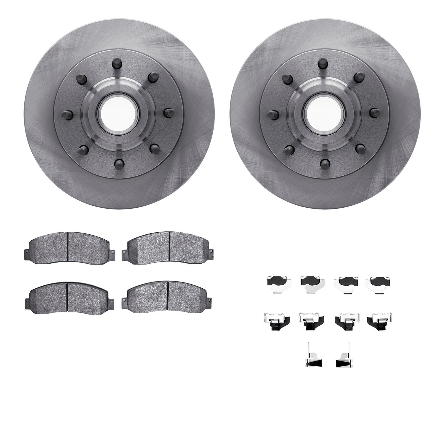 6412-54269 Brake Rotors with Ultimate-Duty Brake Pads Kit & Hardware, 2006-2012 Ford/Lincoln/Mercury/Mazda, Position: Front