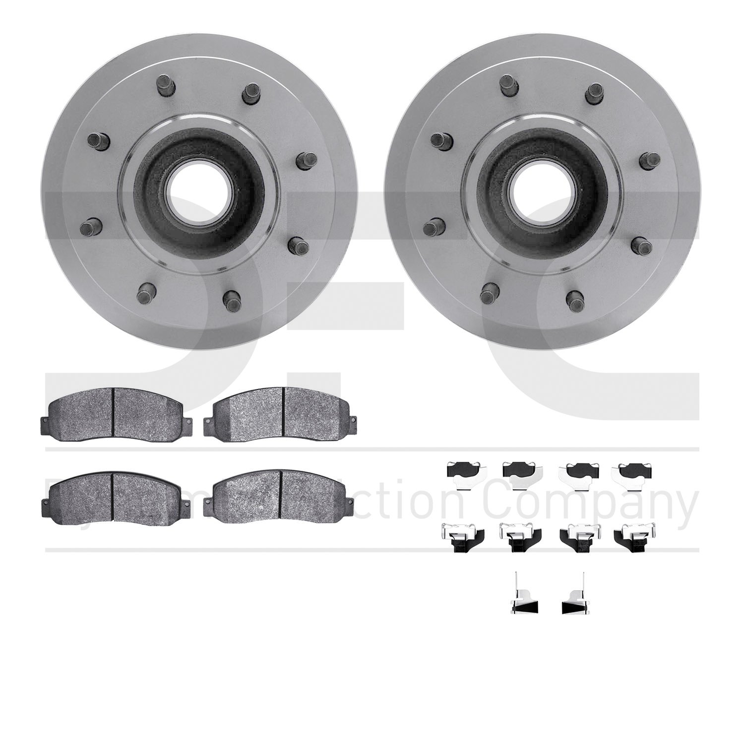 6412-54275 Brake Rotors with Ultimate-Duty Brake Pads Kit & Hardware, 2006-2010 Ford/Lincoln/Mercury/Mazda, Position: Front