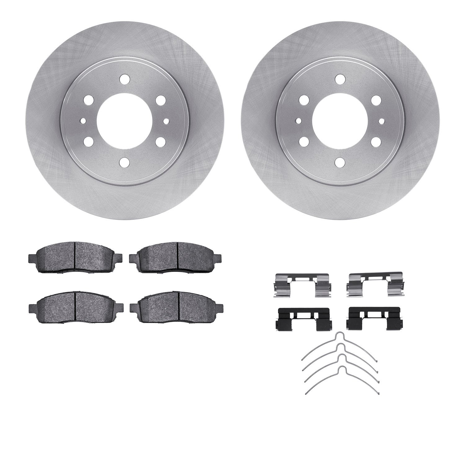 6412-54278 Brake Rotors with Ultimate-Duty Brake Pads Kit & Hardware, 2009-2009 Ford/Lincoln/Mercury/Mazda, Position: Front