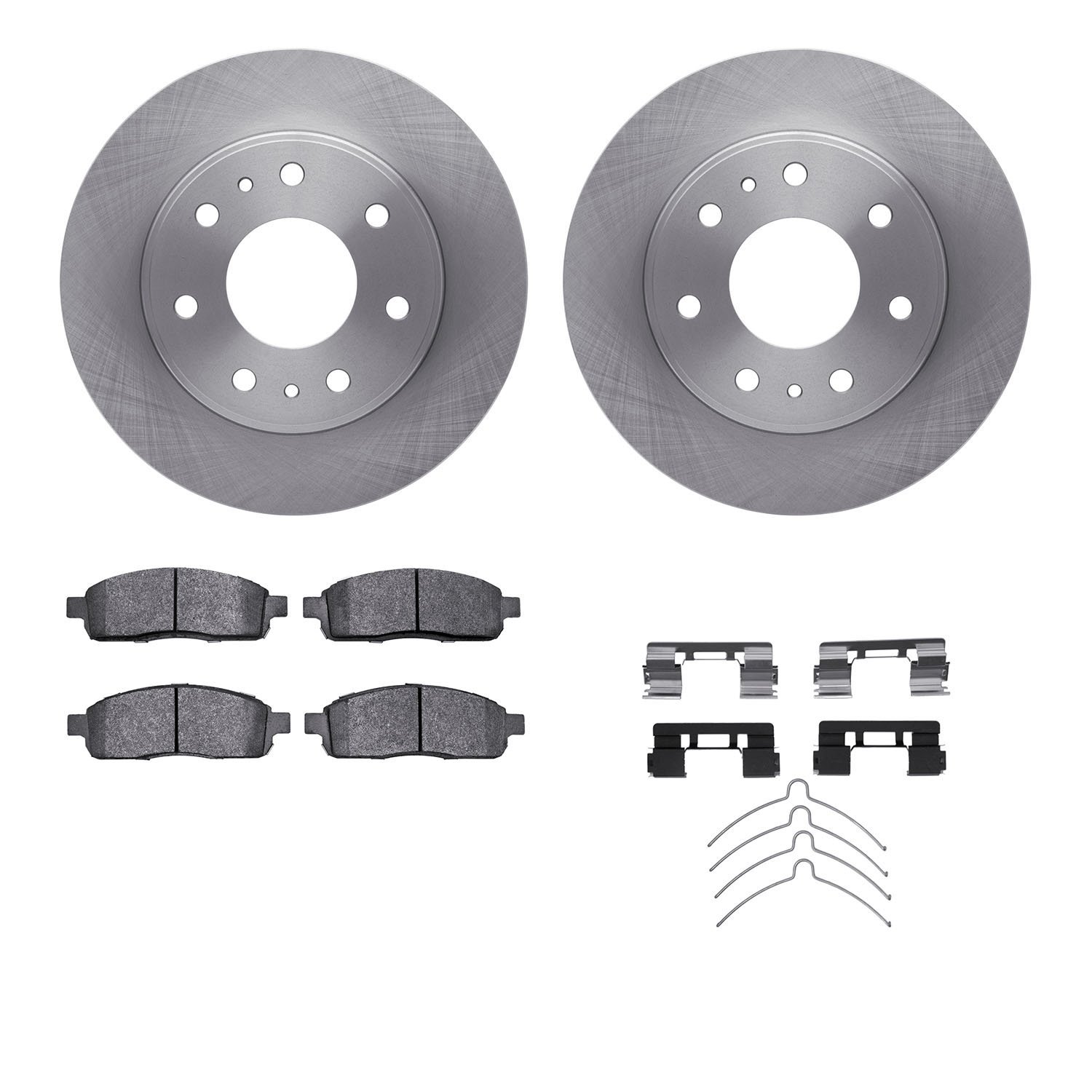 6412-54281 Brake Rotors with Ultimate-Duty Brake Pads Kit & Hardware, 2009-2009 Ford/Lincoln/Mercury/Mazda, Position: Front