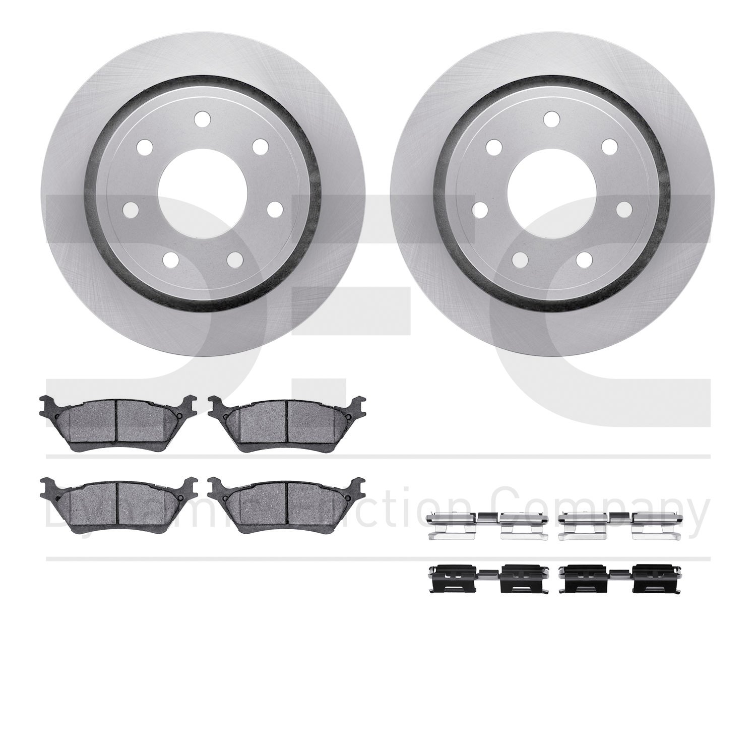 6412-54284 Brake Rotors with Ultimate-Duty Brake Pads Kit & Hardware, 2012-2014 Ford/Lincoln/Mercury/Mazda, Position: Rear