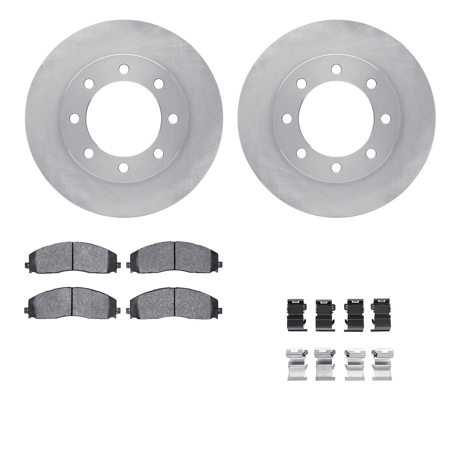 6412-54290 Brake Rotors with Ultimate-Duty Brake Pads Kit & Hardware, Fits Select Ford/Lincoln/Mercury/Mazda, Position: Front