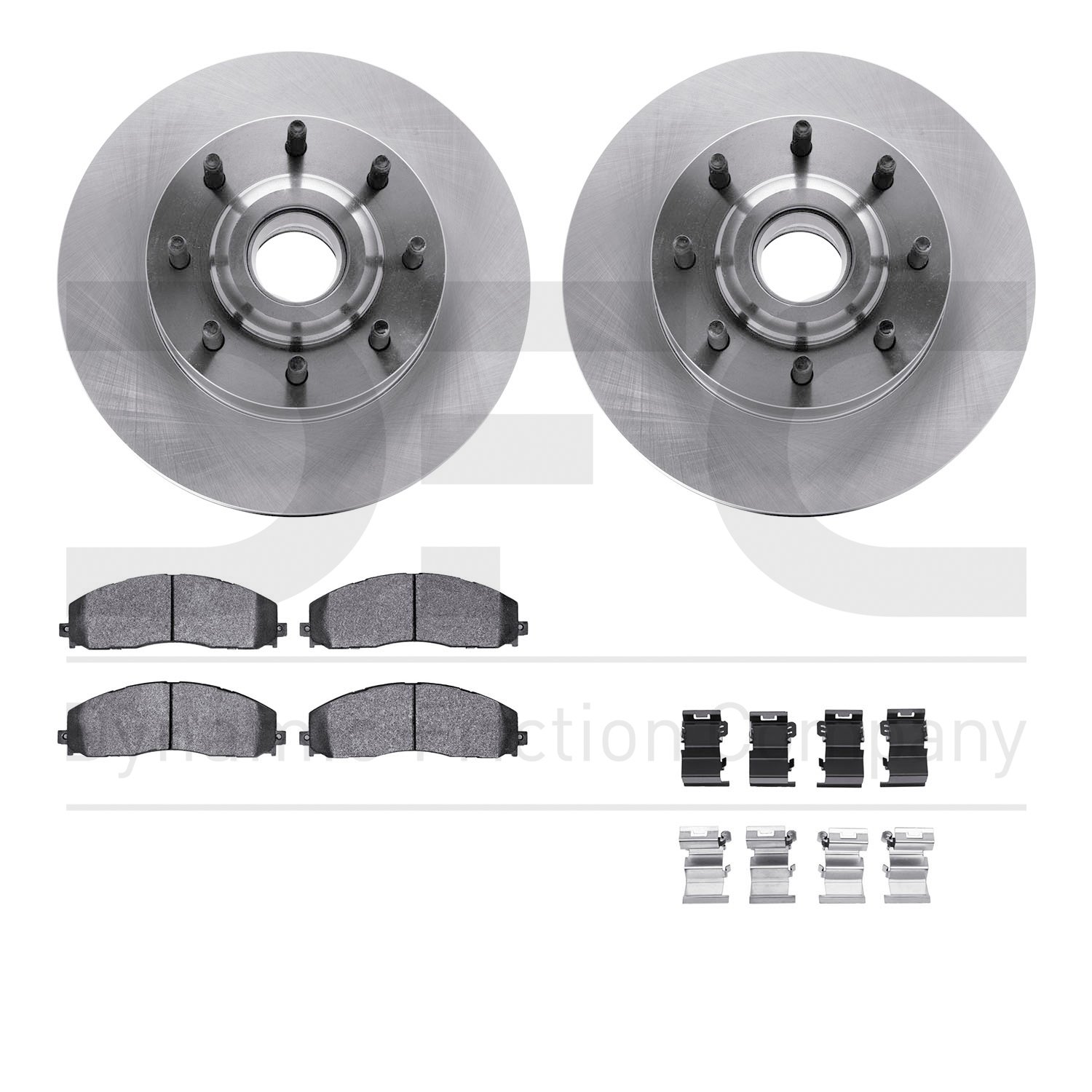 6412-54293 Brake Rotors with Ultimate-Duty Brake Pads Kit & Hardware, Fits Select Ford/Lincoln/Mercury/Mazda, Position: Front