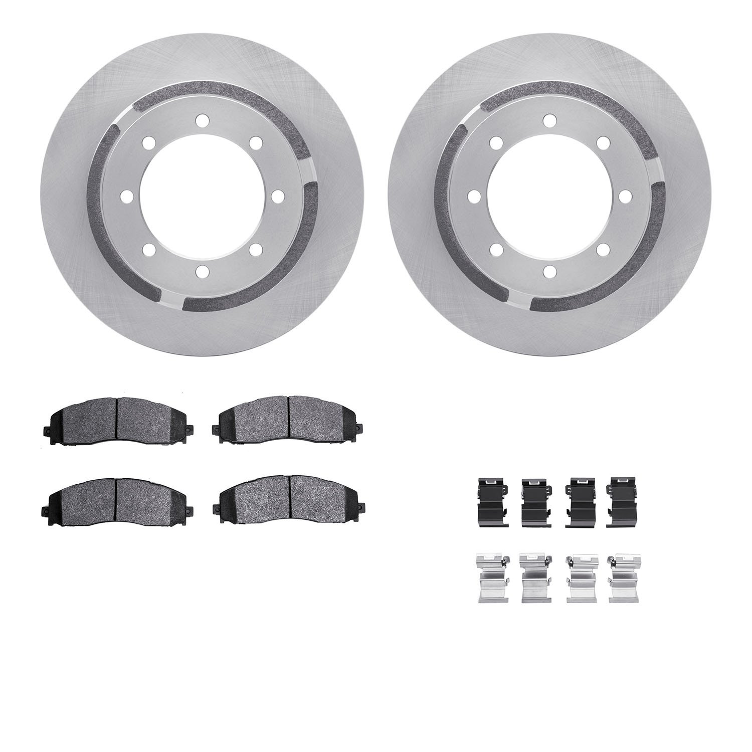 6412-54296 Brake Rotors with Ultimate-Duty Brake Pads Kit & Hardware, Fits Select Ford/Lincoln/Mercury/Mazda, Position: Rear