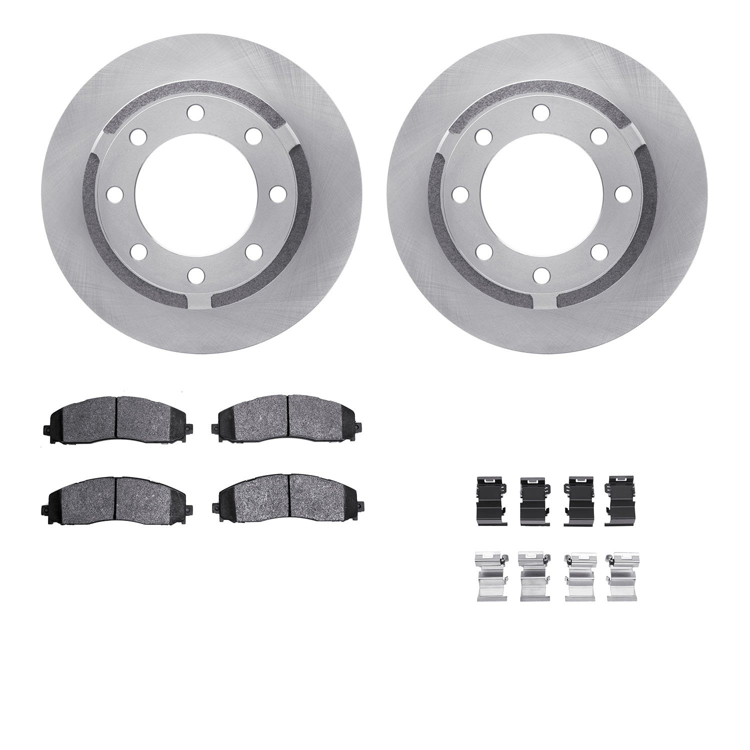 6412-54302 Brake Rotors with Ultimate-Duty Brake Pads Kit & Hardware, Fits Select Ford/Lincoln/Mercury/Mazda, Position: Rear