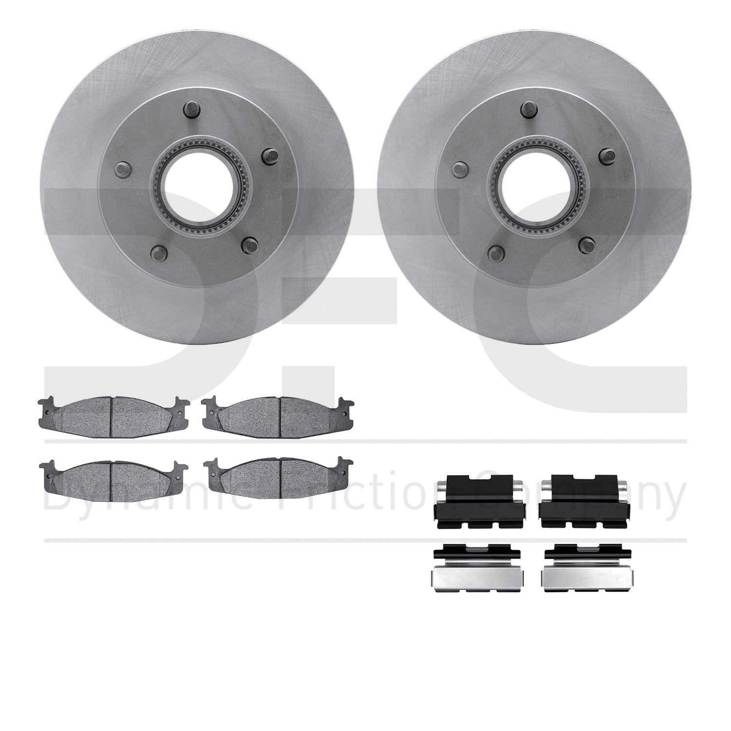 6412-54314 Brake Rotors with Ultimate-Duty Brake Pads Kit & Hardware, 1994-1995 Ford/Lincoln/Mercury/Mazda, Position: Front