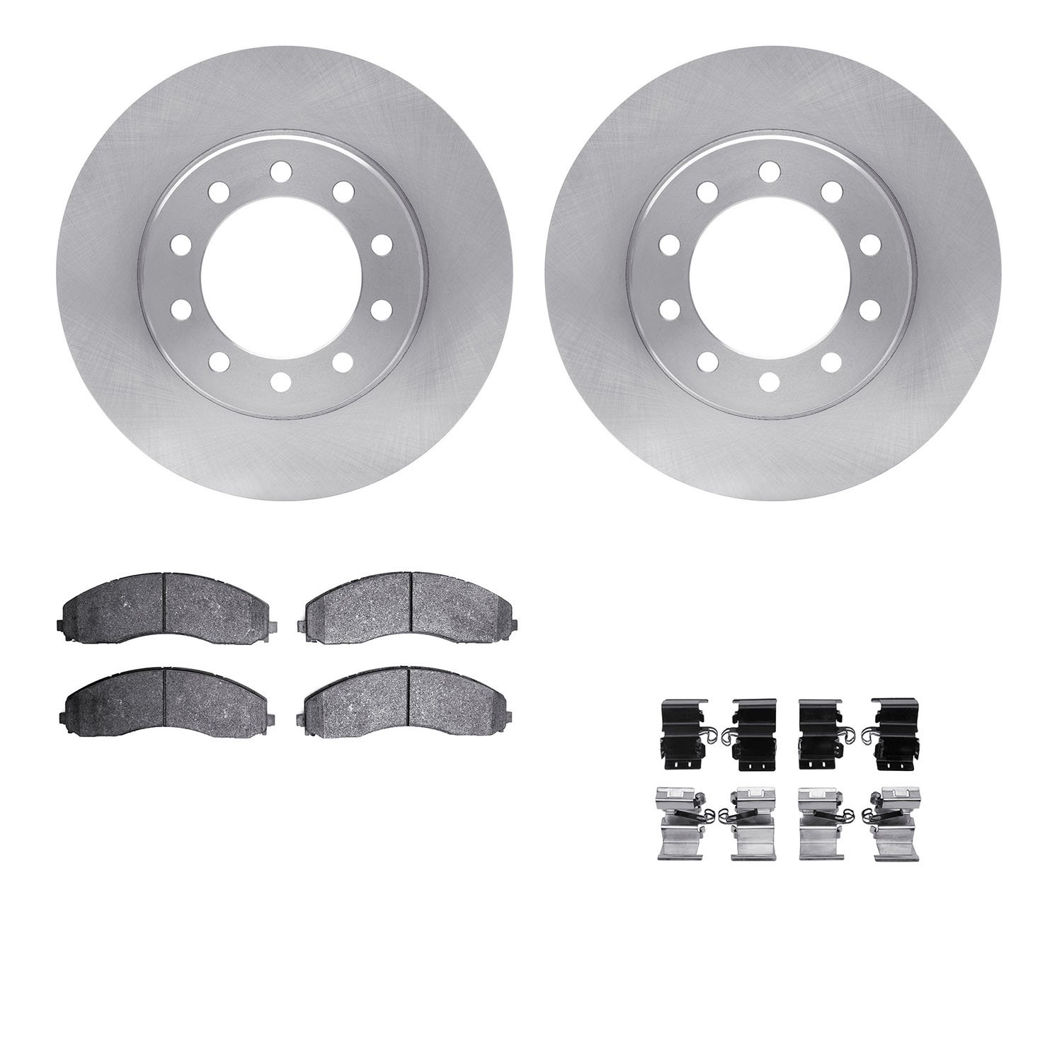 6412-54329 Brake Rotors with Ultimate-Duty Brake Pads Kit & Hardware, Fits Select Ford/Lincoln/Mercury/Mazda, Position: Front