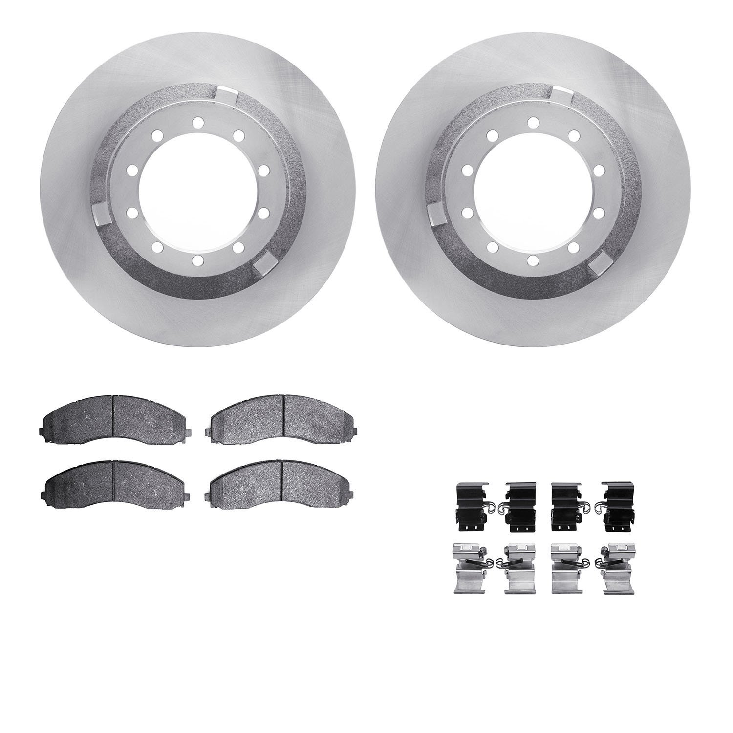 6412-54332 Brake Rotors with Ultimate-Duty Brake Pads Kit & Hardware, Fits Select Ford/Lincoln/Mercury/Mazda, Position: Rear