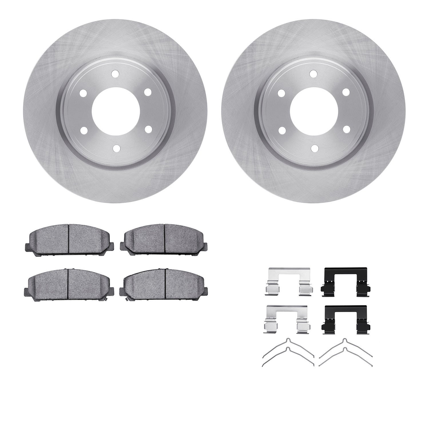 6412-67013 Brake Rotors with Ultimate-Duty Brake Pads Kit & Hardware, Fits Select Infiniti/Nissan, Position: Front