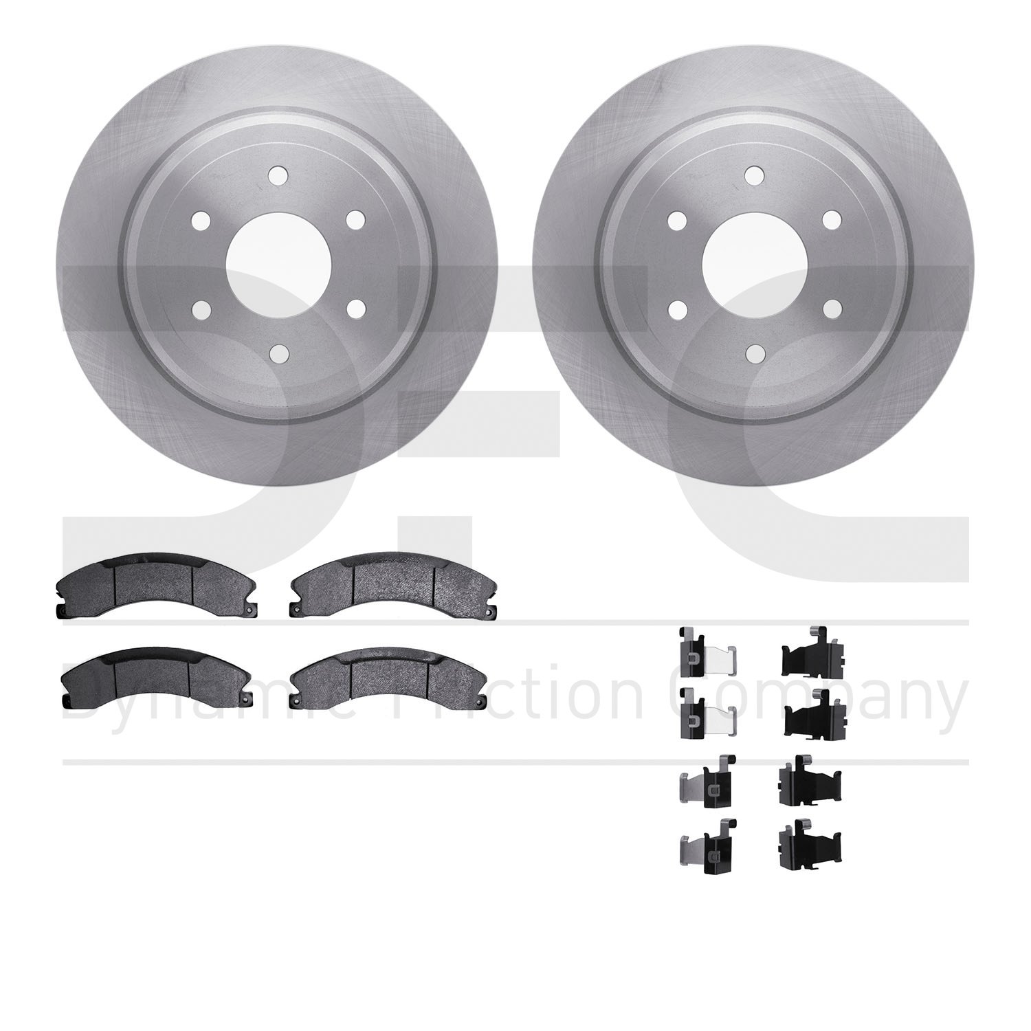 6412-67025 Brake Rotors with Ultimate-Duty Brake Pads Kit & Hardware, Fits Select Infiniti/Nissan, Position: Rear