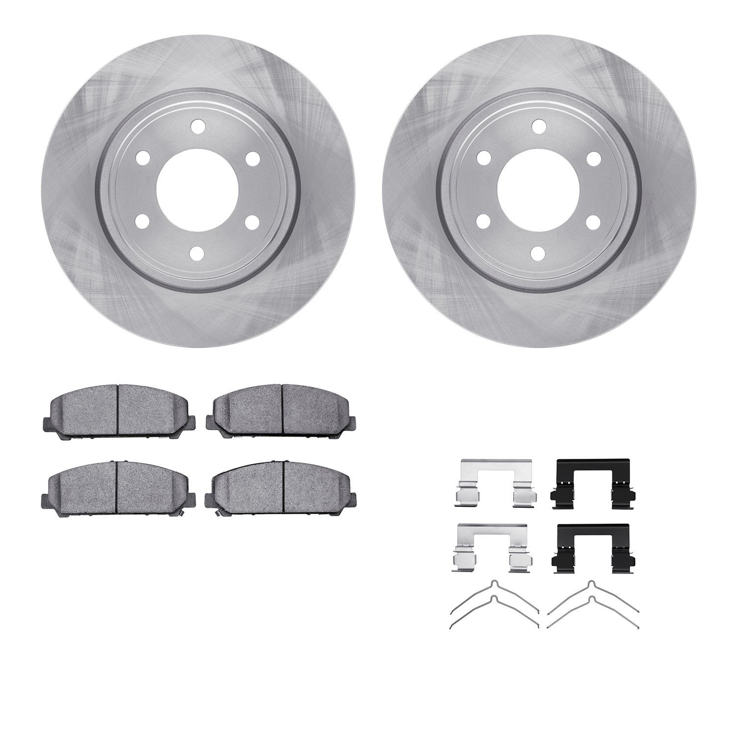 6412-68001 Brake Rotors with Ultimate-Duty Brake Pads Kit & Hardware, Fits Select Infiniti/Nissan, Position: Front