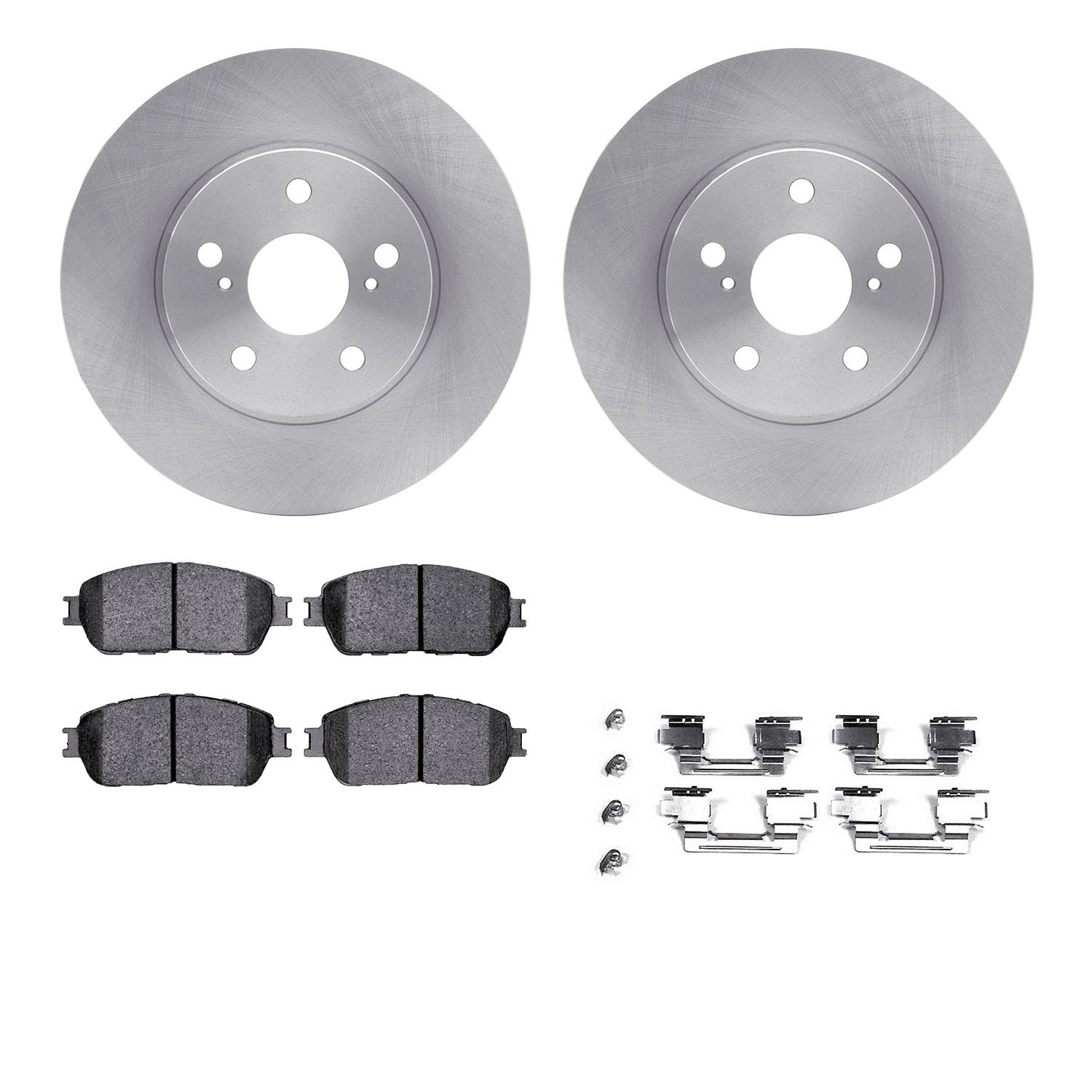 6412-76001 Brake Rotors with Ultimate-Duty Brake Pads Kit & Hardware, 2004-2010 Lexus/Toyota/Scion, Position: Front