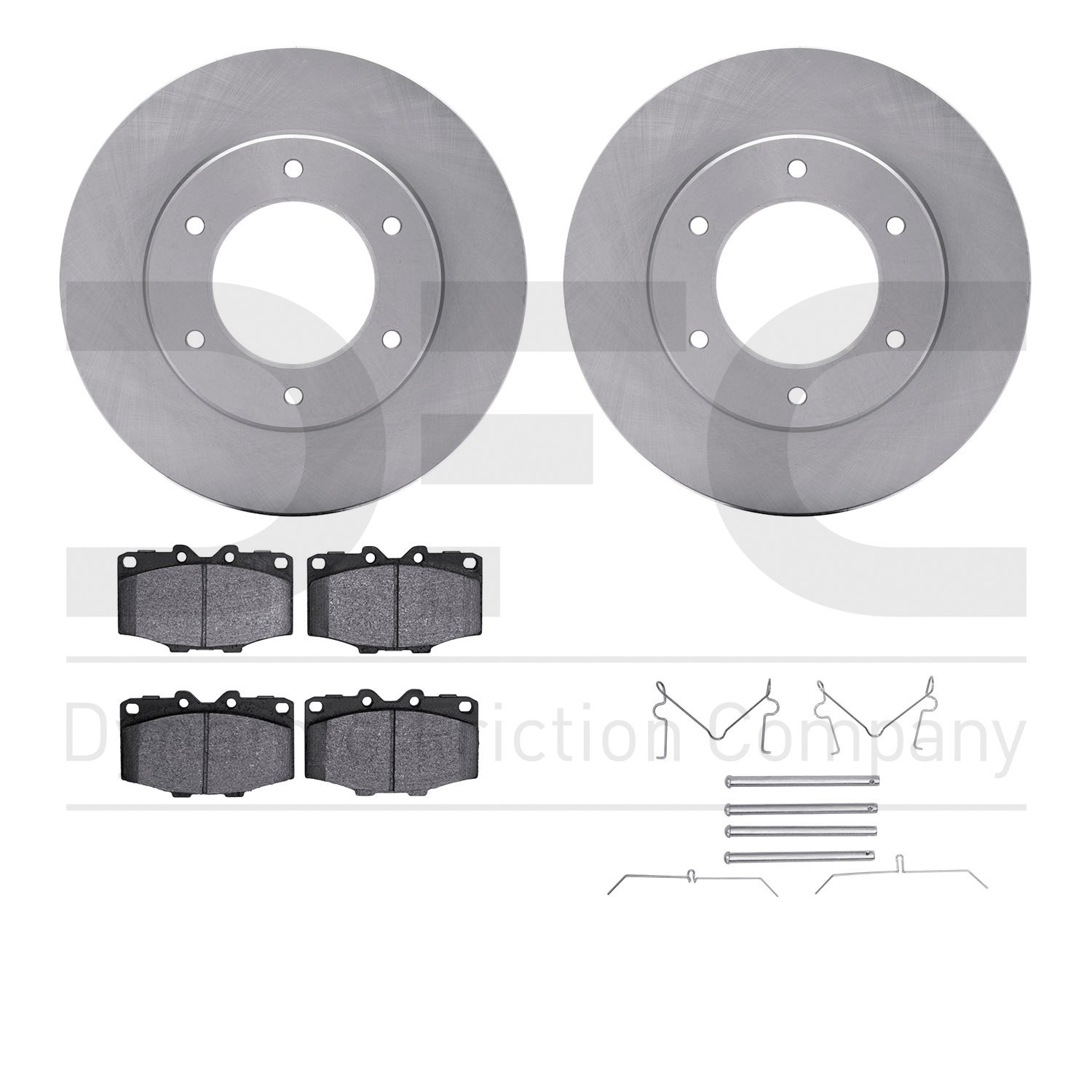 6412-76004 Brake Rotors with Ultimate-Duty Brake Pads Kit & Hardware, 1979-1980 Lexus/Toyota/Scion, Position: Front