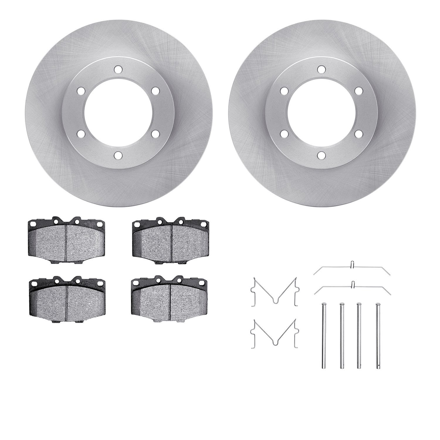 6412-76016 Brake Rotors with Ultimate-Duty Brake Pads Kit & Hardware, 1986-1988 Lexus/Toyota/Scion, Position: Front