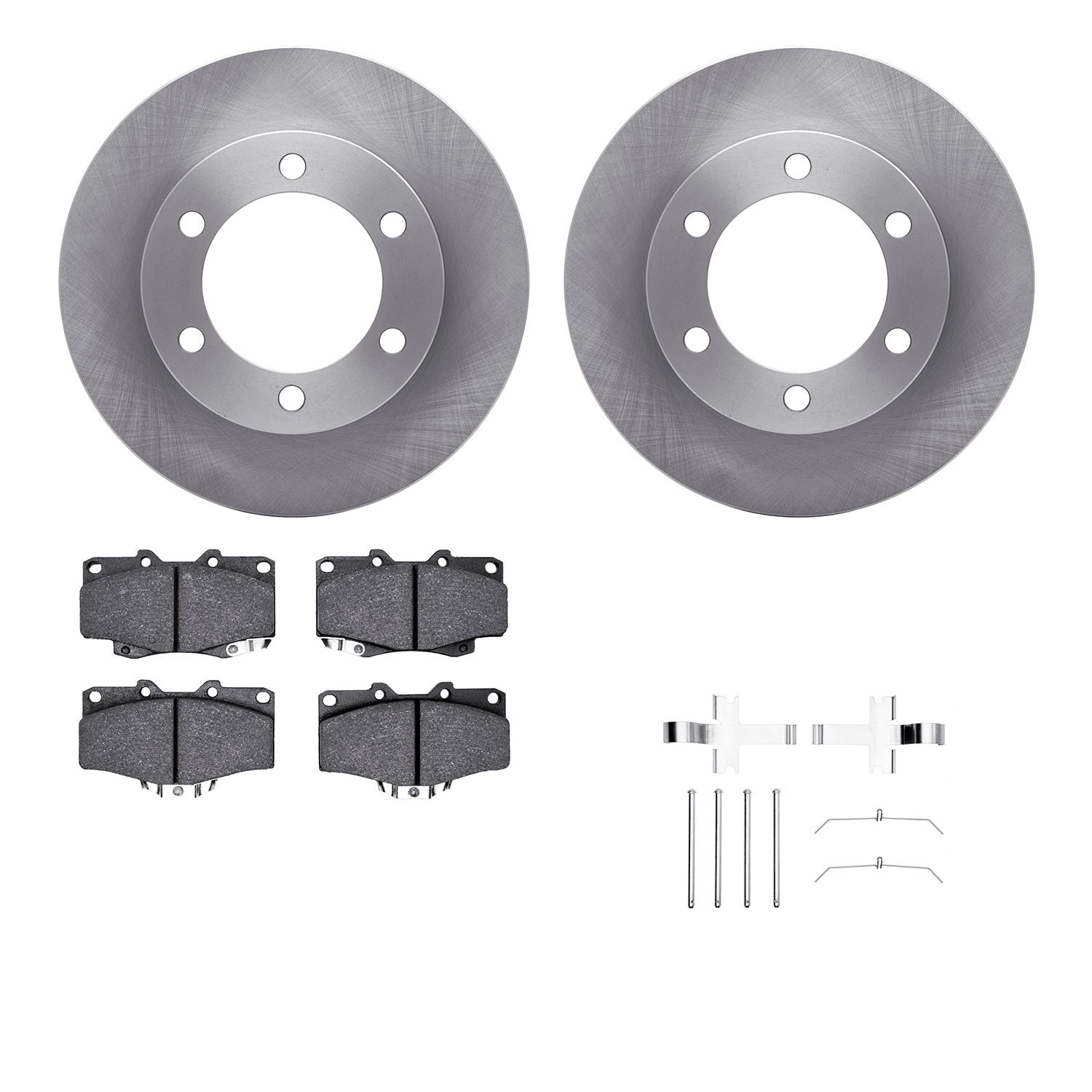 6412-76031 Brake Rotors with Ultimate-Duty Brake Pads Kit & Hardware, 1995-2004 Lexus/Toyota/Scion, Position: Front