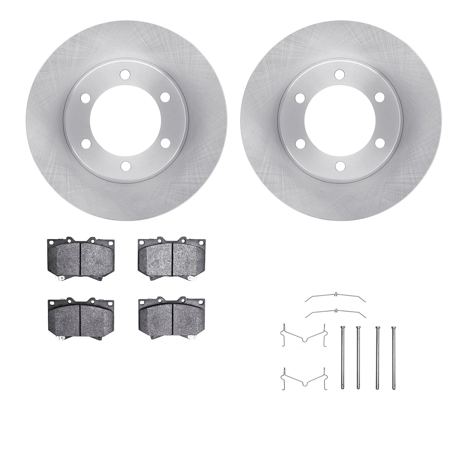 6412-76037 Brake Rotors with Ultimate-Duty Brake Pads Kit & Hardware, 2000-2002 Lexus/Toyota/Scion, Position: Front