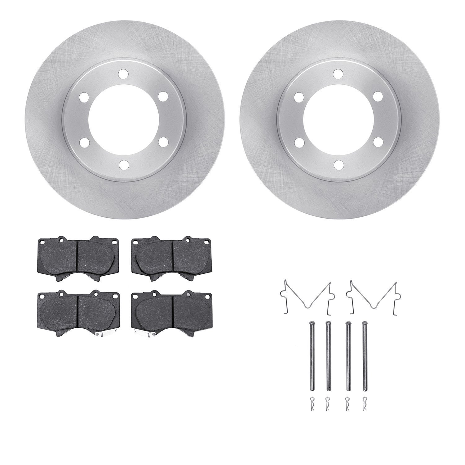 6412-76038 Brake Rotors with Ultimate-Duty Brake Pads Kit & Hardware, 2000-2007 Lexus/Toyota/Scion, Position: Front