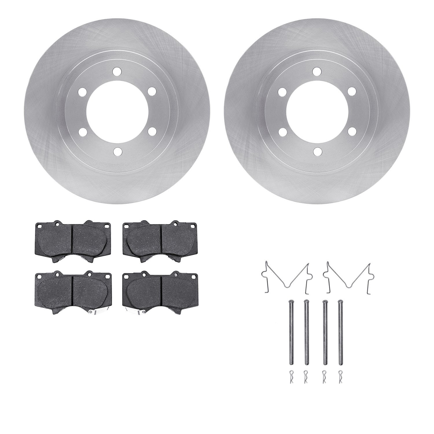 6412-76043 Brake Rotors with Ultimate-Duty Brake Pads Kit & Hardware, 2003-2009 Lexus/Toyota/Scion, Position: Front