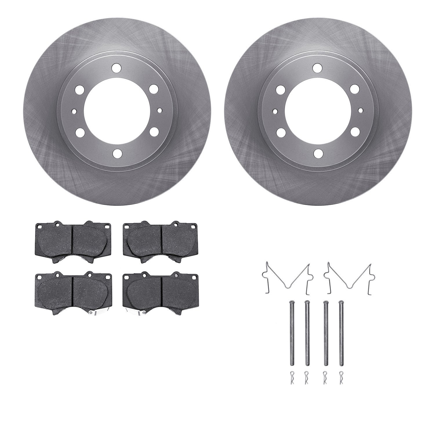 6412-76049 Brake Rotors with Ultimate-Duty Brake Pads Kit & Hardware, Fits Select Lexus/Toyota/Scion, Position: Front