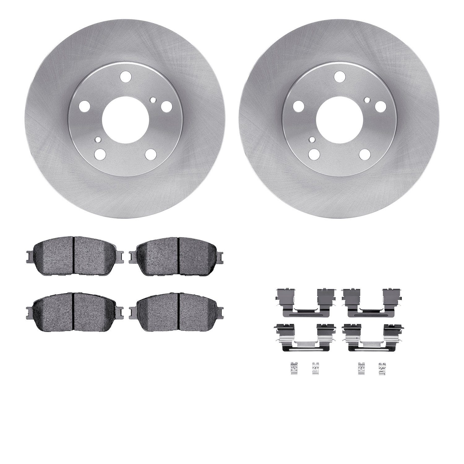 6412-76052 Brake Rotors with Ultimate-Duty Brake Pads Kit & Hardware, 2005-2015 Lexus/Toyota/Scion, Position: Front