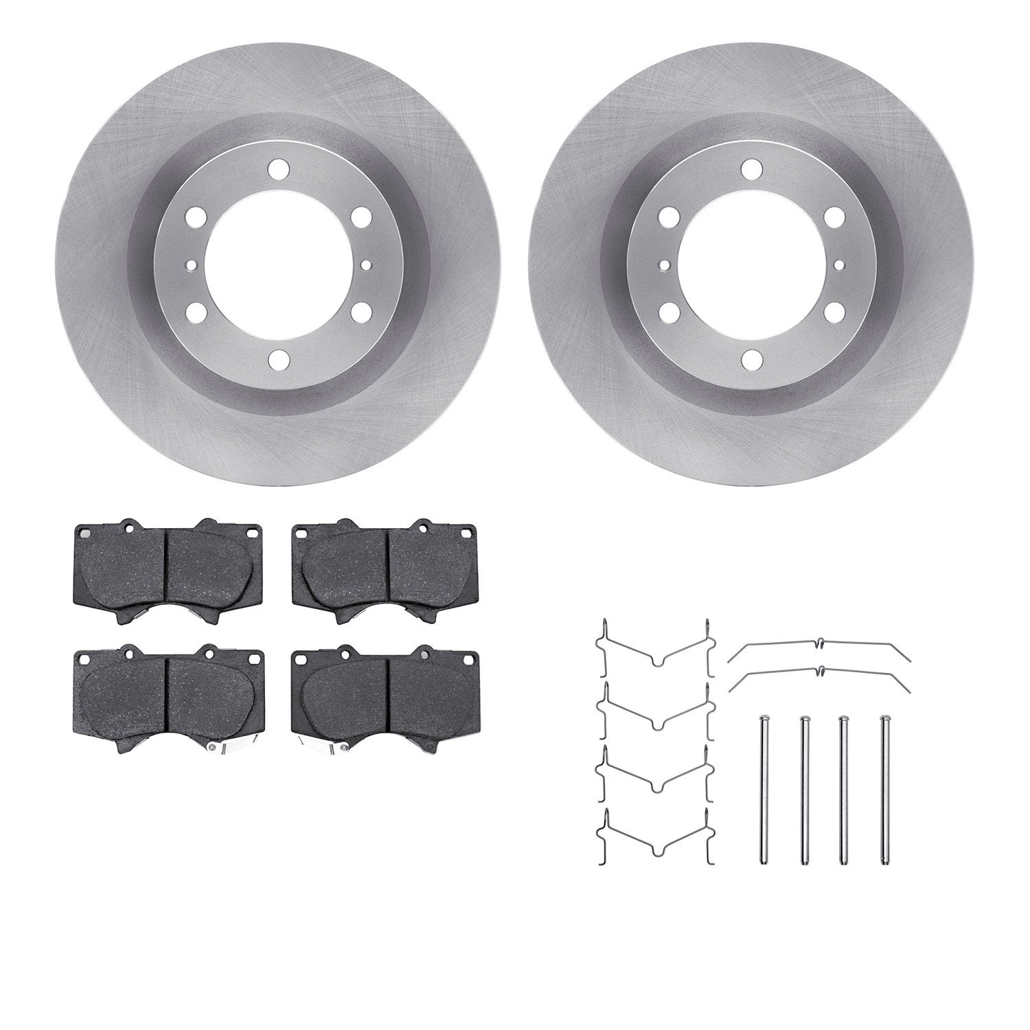 6412-76064 Brake Rotors with Ultimate-Duty Brake Pads Kit & Hardware, Fits Select Lexus/Toyota/Scion, Position: Front