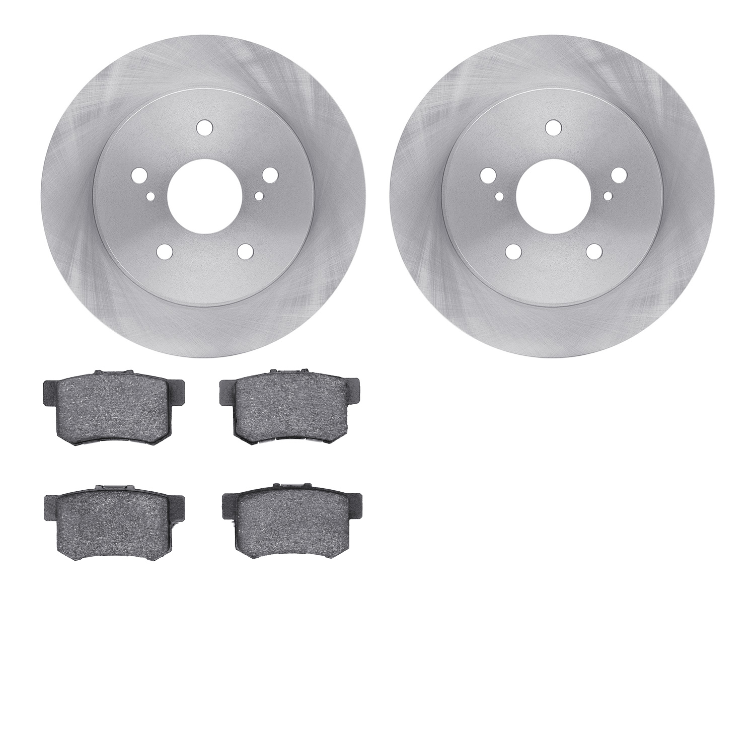 6502-01038 Brake Rotors w/5000 Advanced Brake Pads Kit, 2007-2014 Suzuki, Position: Rear