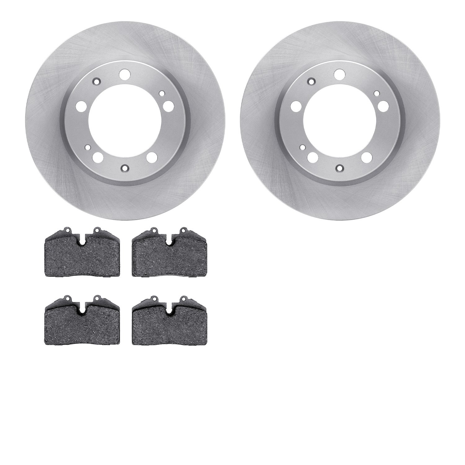 6502-02101 Brake Rotors w/5000 Advanced Brake Pads Kit, 1989-1997 Porsche, Position: Front