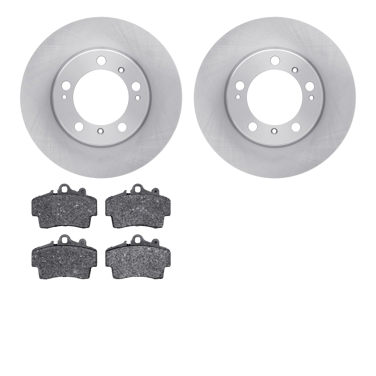 6502-02106 Brake Rotors w/5000 Advanced Brake Pads Kit, 1997-2004 Porsche, Position: Front