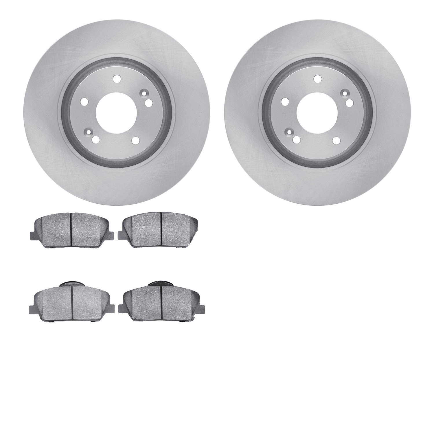 6502-03117 Brake Rotors w/5000 Advanced Brake Pads Kit, 2011-2015 Kia/Hyundai/Genesis, Position: Front