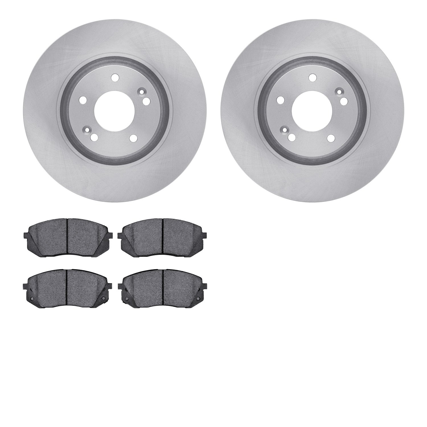 6502-03120 Brake Rotors w/5000 Advanced Brake Pads Kit, 2016-2020 Kia/Hyundai/Genesis, Position: Front