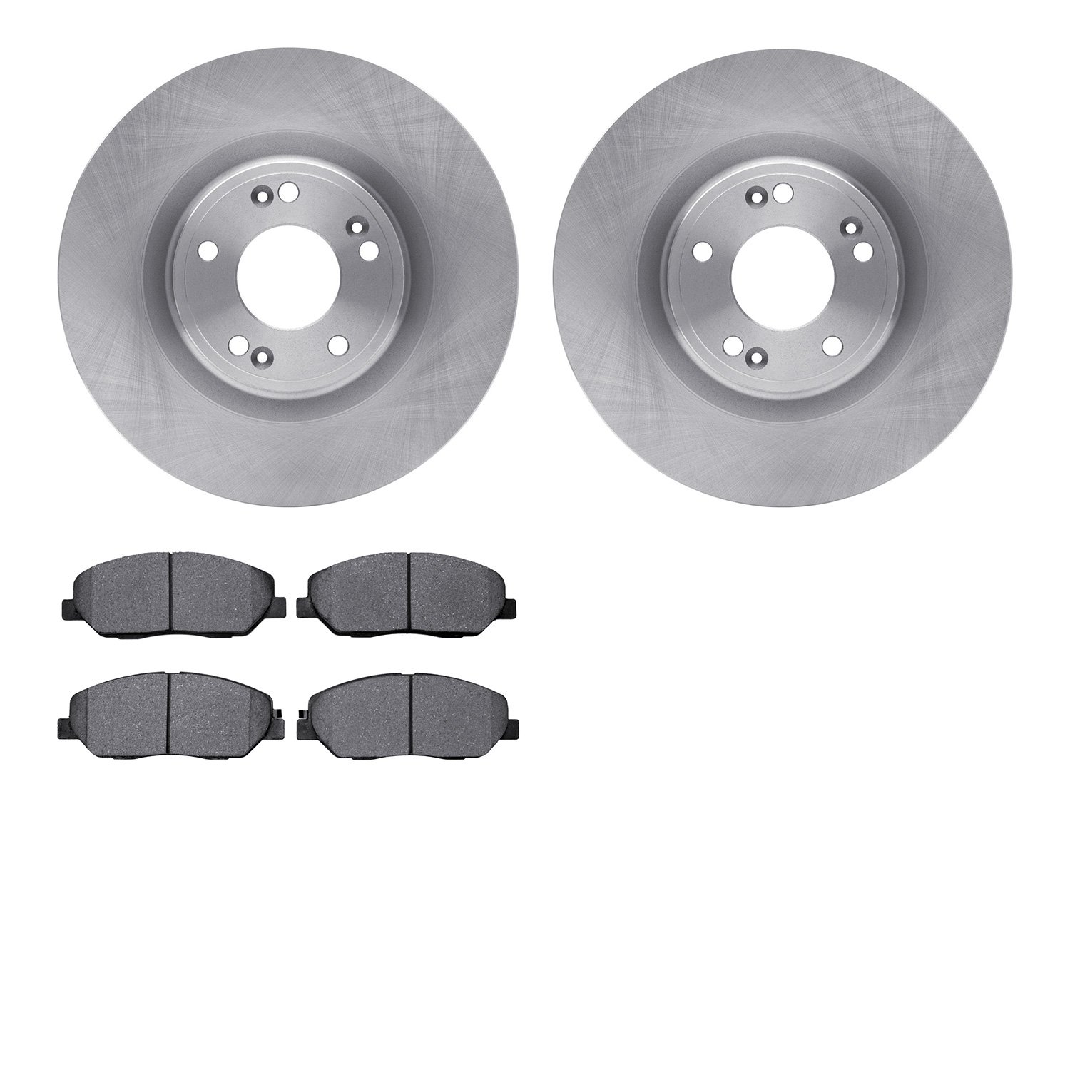 6502-03282 Brake Rotors w/5000 Advanced Brake Pads Kit, 2009-2011 Kia/Hyundai/Genesis, Position: Front