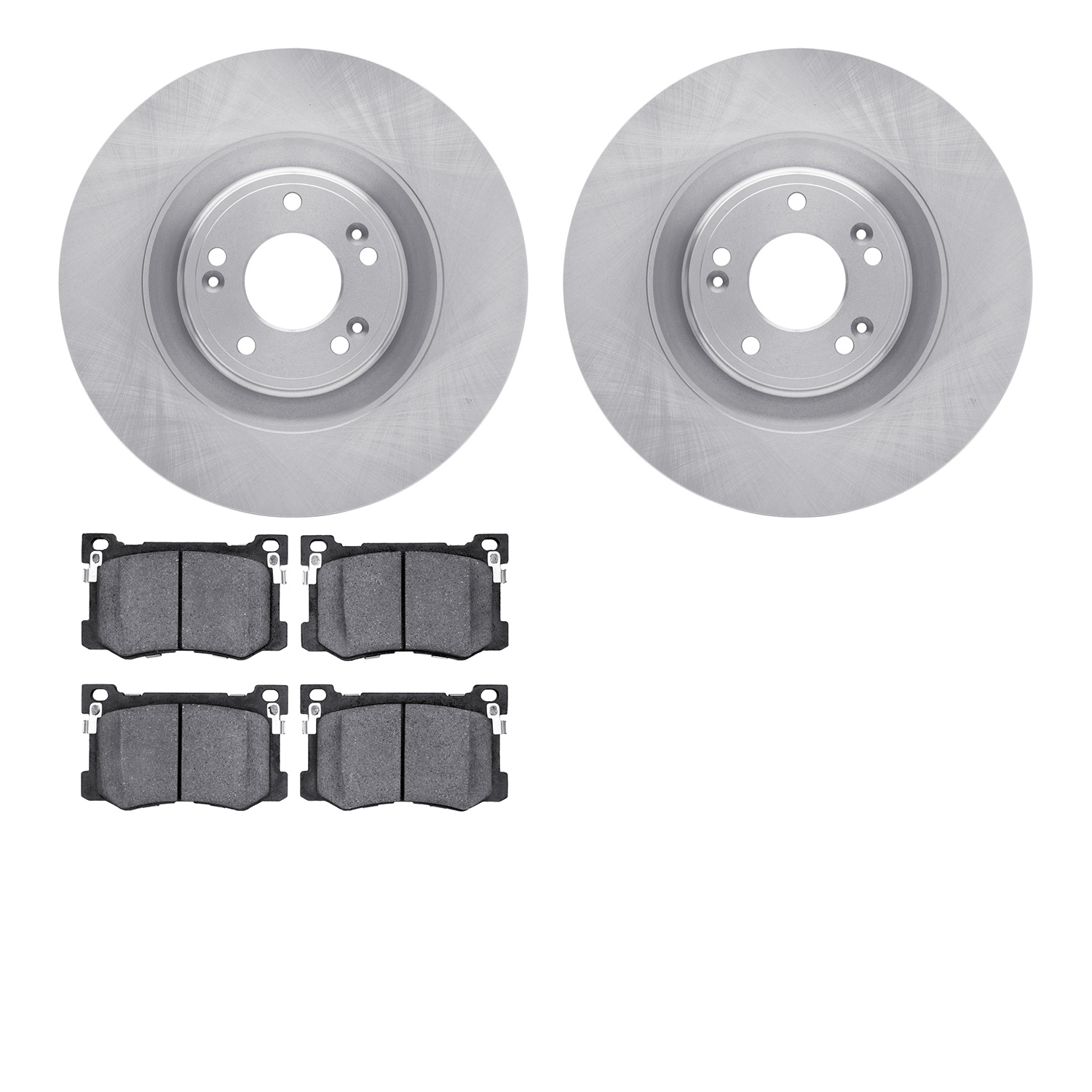 6502-03306 Brake Rotors w/5000 Advanced Brake Pads Kit, 2015-2017 Kia/Hyundai/Genesis, Position: Front