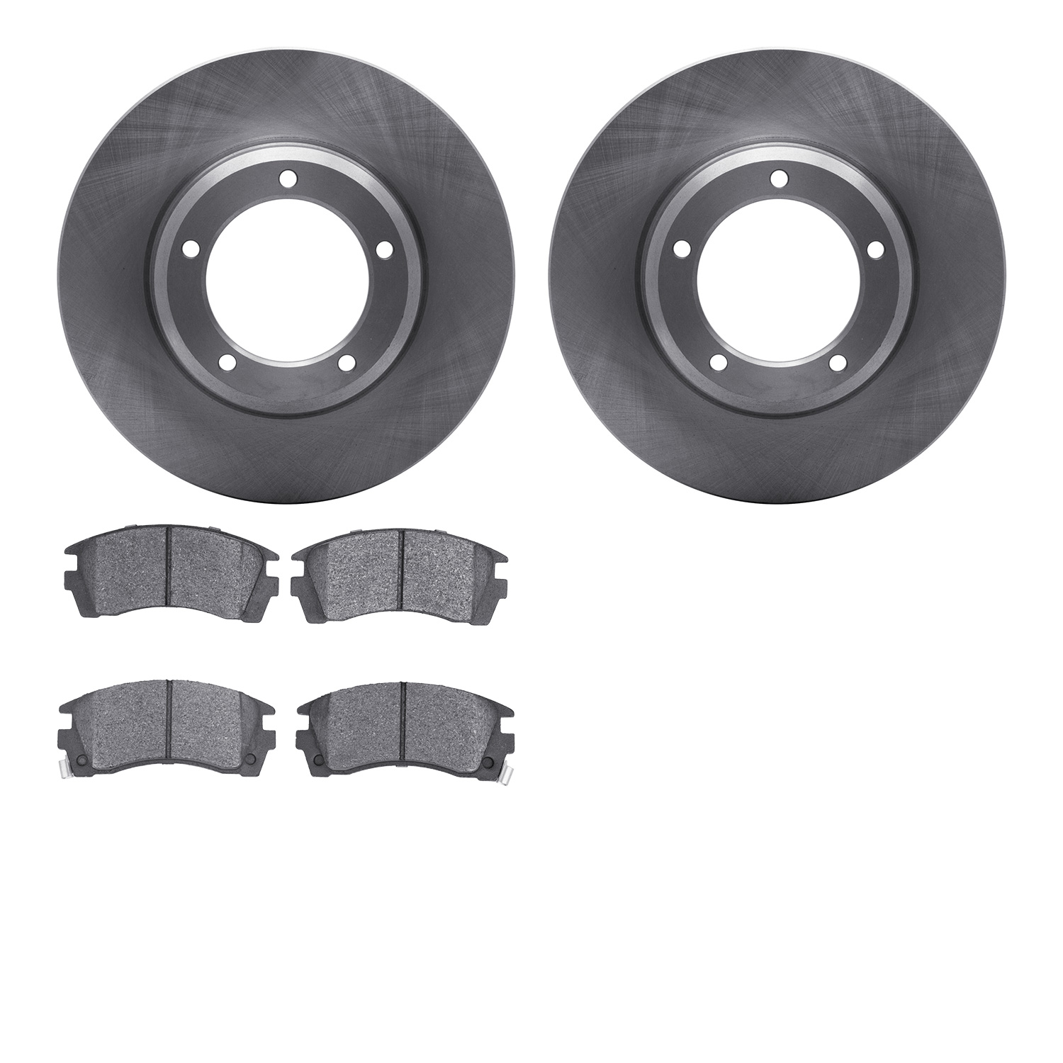 6502-11034 Brake Rotors w/5000 Advanced Brake Pads Kit, 1974-1974 Land Rover, Position: Front