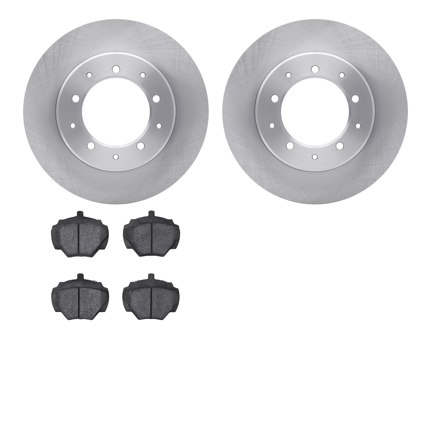 6502-11052 Brake Rotors w/5000 Advanced Brake Pads Kit, 1974-2016 Land Rover, Position: Rear