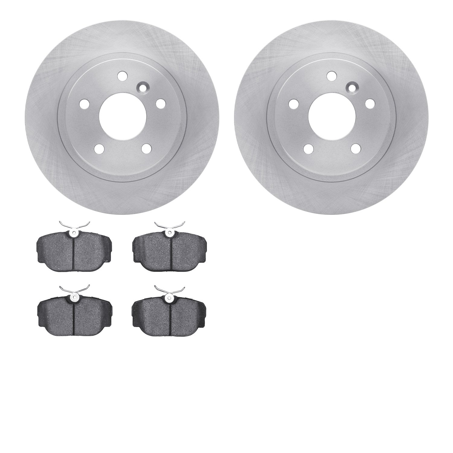 6502-11060 Brake Rotors w/5000 Advanced Brake Pads Kit, 1999-2004 Land Rover, Position: Rear