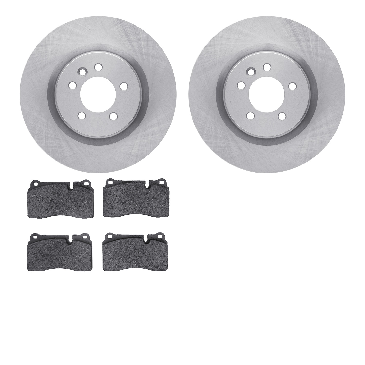 6502-11091 Brake Rotors w/5000 Advanced Brake Pads Kit, 2006-2009 Land Rover, Position: Front