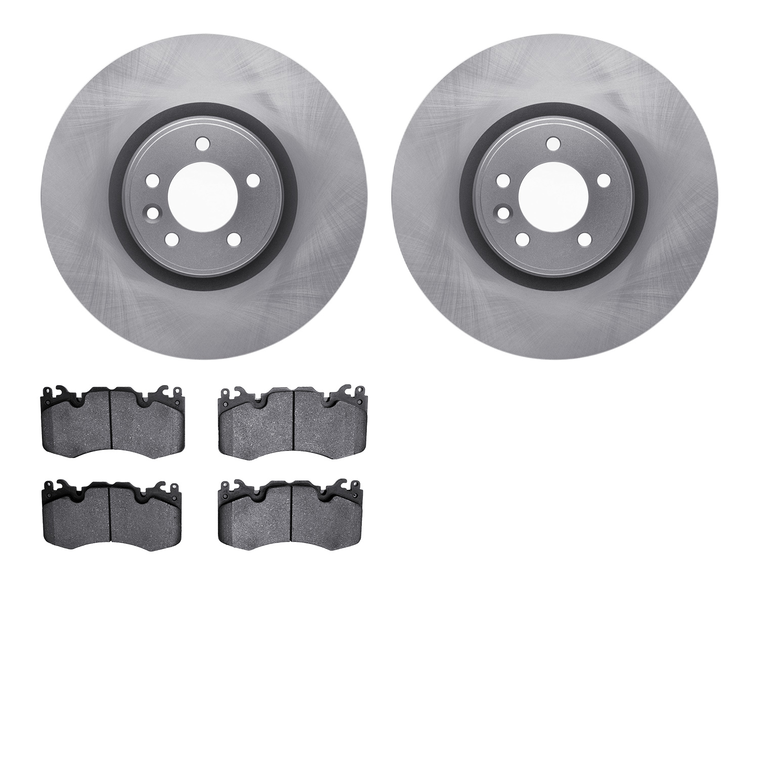 6502-11131 Brake Rotors w/5000 Advanced Brake Pads Kit, 2010-2017 Land Rover, Position: Front