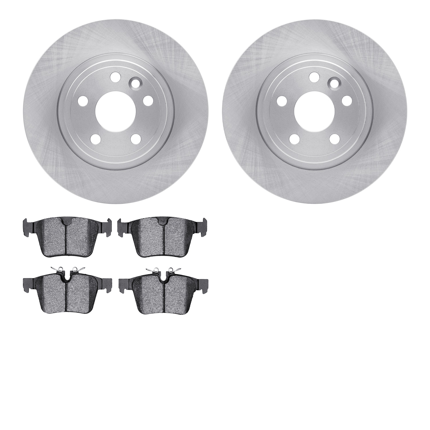 6502-11166 Brake Rotors w/5000 Advanced Brake Pads Kit, 2015-2020 Multiple Makes/Models, Position: Rear
