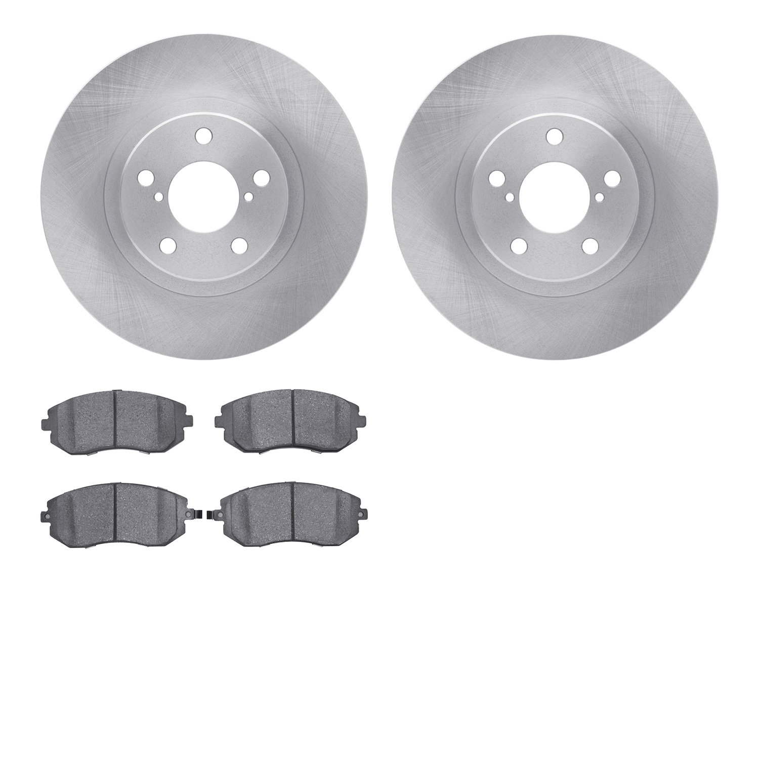 6502-13089 Brake Rotors w/5000 Advanced Brake Pads Kit, 2002-2010 GM, Position: Front