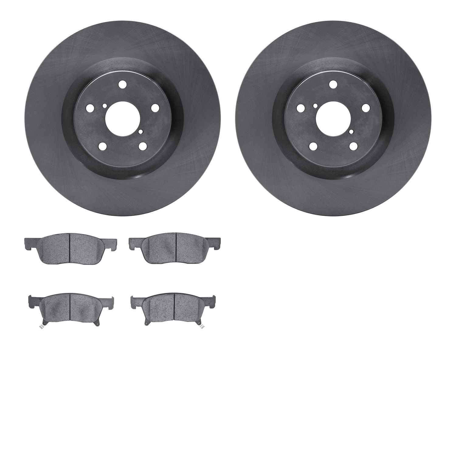 6502-13228 Brake Rotors w/5000 Advanced Brake Pads Kit, Fits Select Subaru, Position: Front