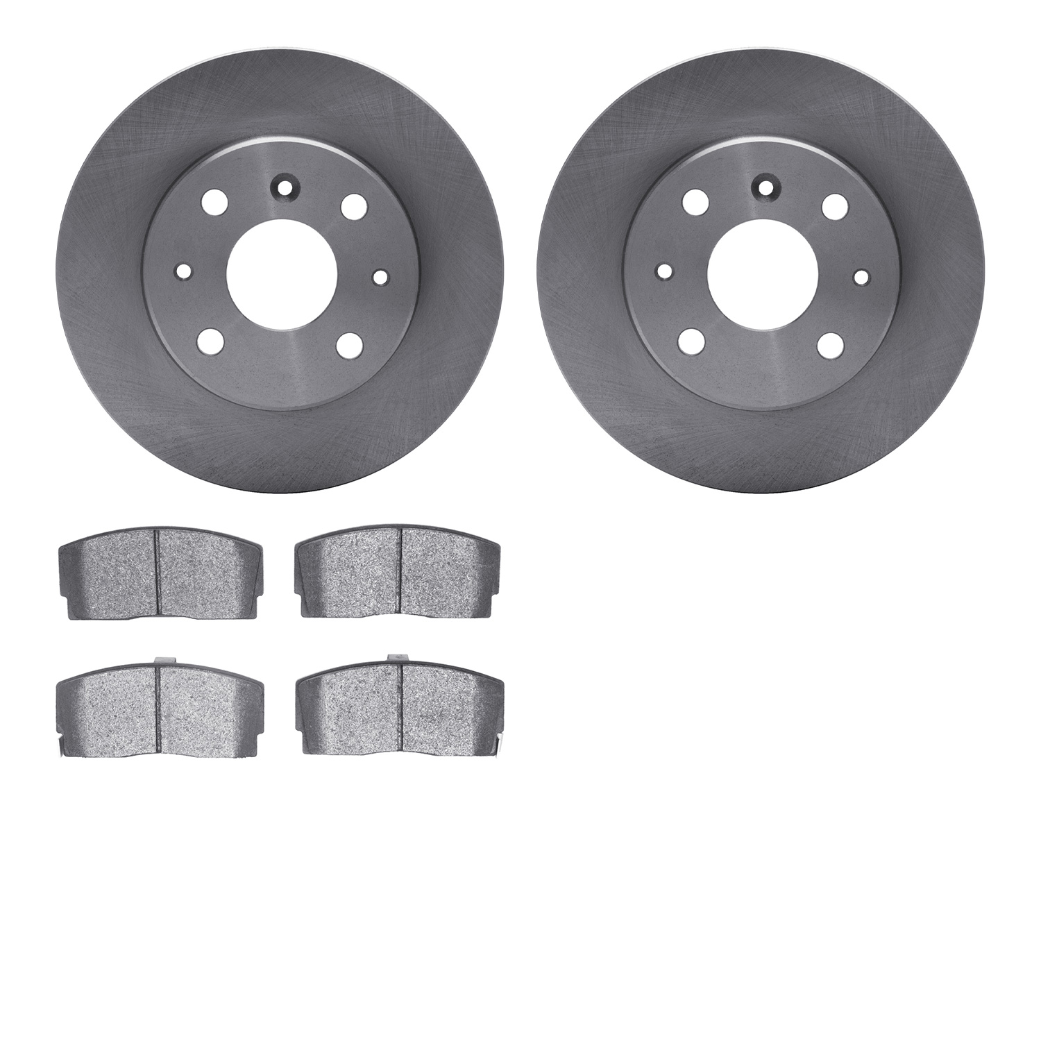 6502-19004 Brake Rotors w/5000 Advanced Brake Pads Kit, 1988-1992 Daihatsu, Position: Front