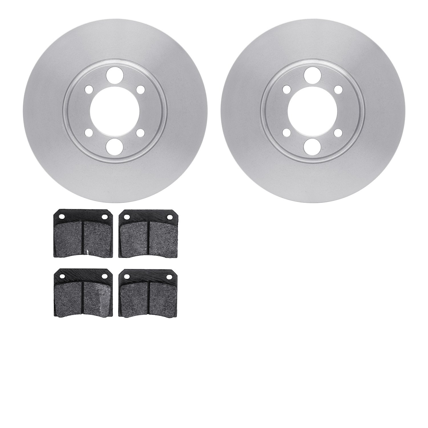 6502-20031 Brake Rotors w/5000 Advanced Brake Pads Kit, 1968-1987 Jaguar, Position: Rear