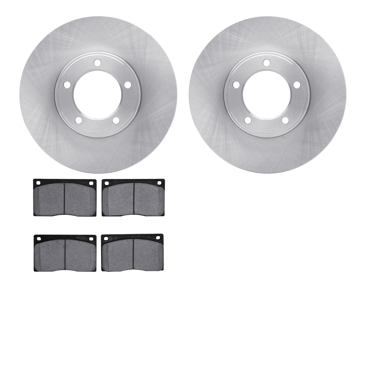 6502-20038 Brake Rotors w/5000 Advanced Brake Pads Kit, 1973-1997 Jaguar, Position: Front