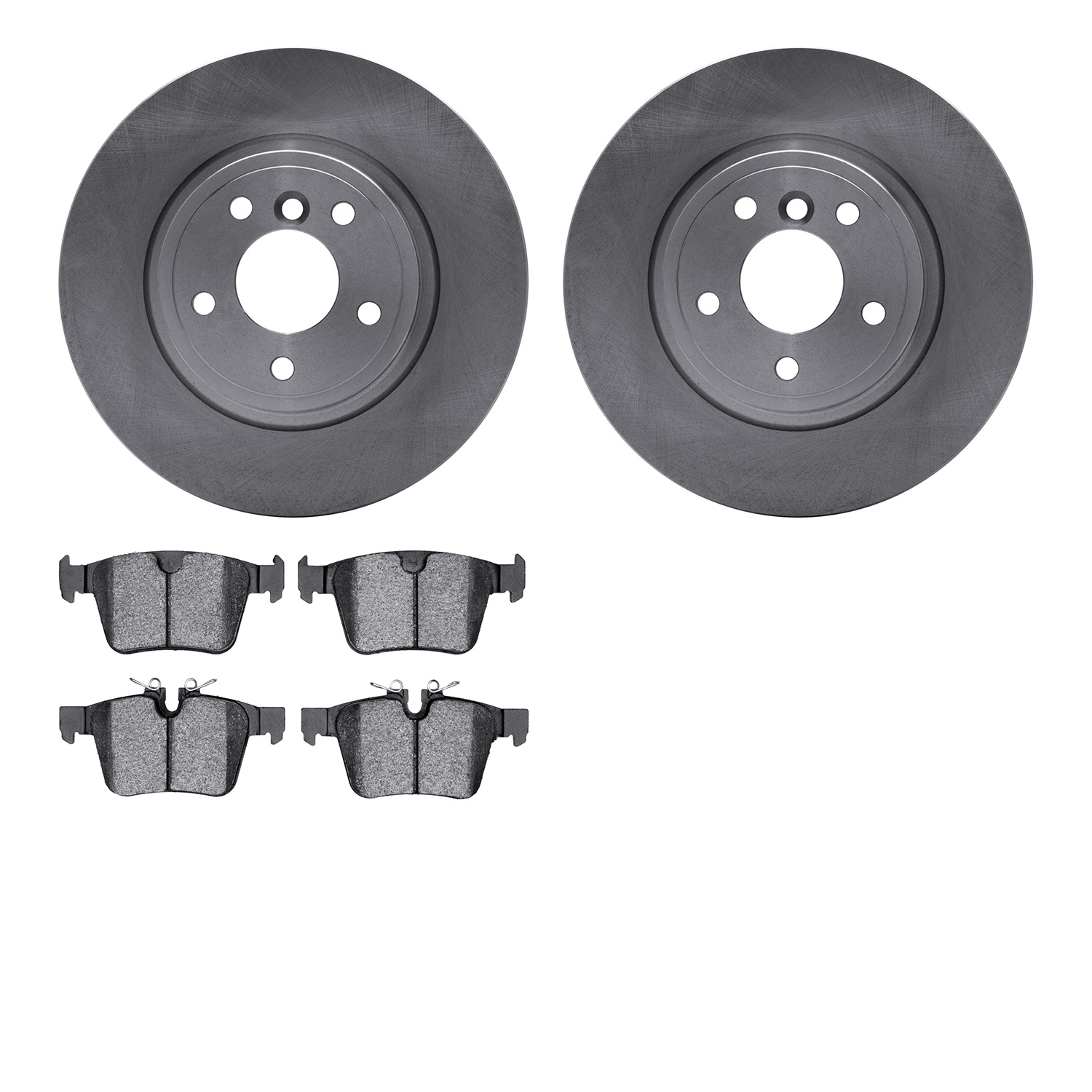 6502-20199 Brake Rotors w/5000 Advanced Brake Pads Kit, 2017-2019 Jaguar, Position: Rear