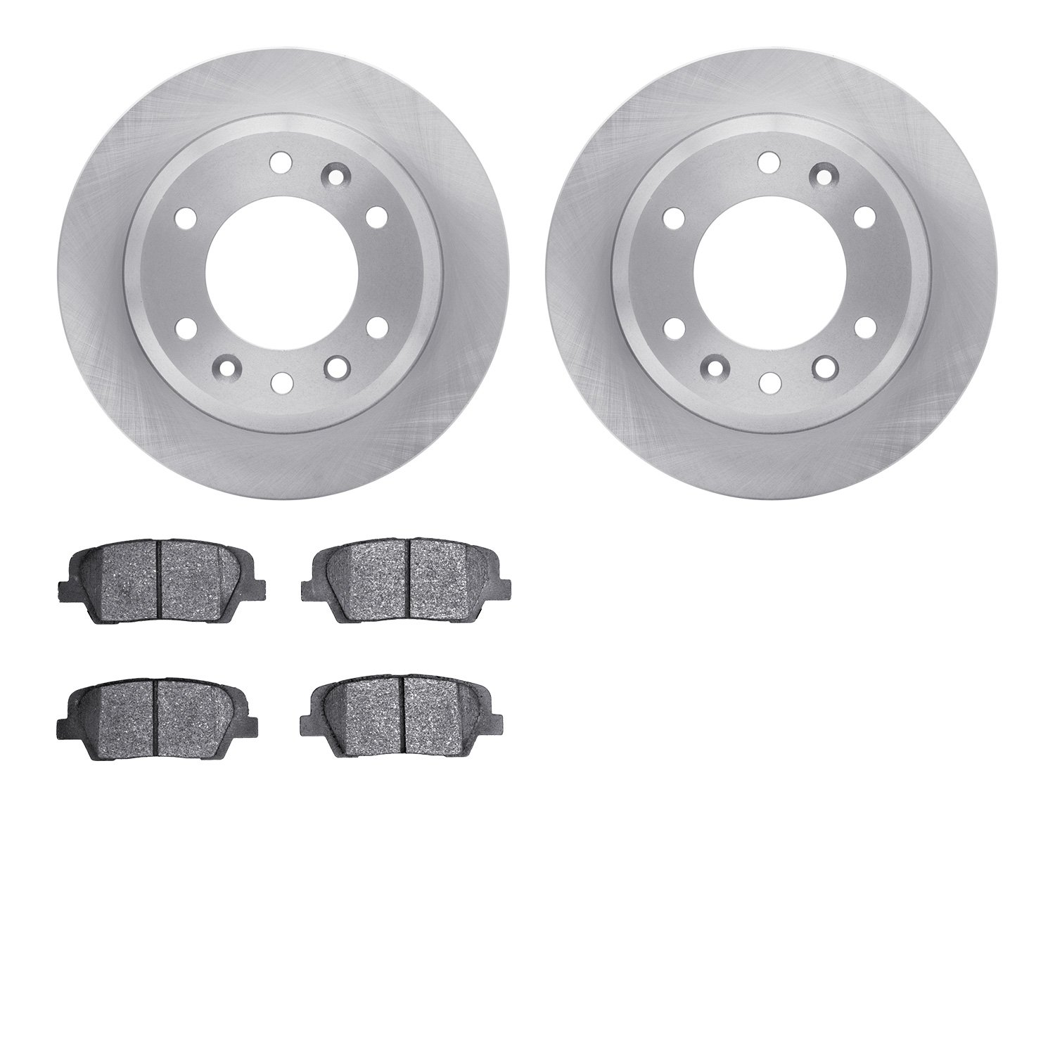 6502-21141 Brake Rotors w/5000 Advanced Brake Pads Kit, 2007-2014 Kia/Hyundai/Genesis, Position: Rear