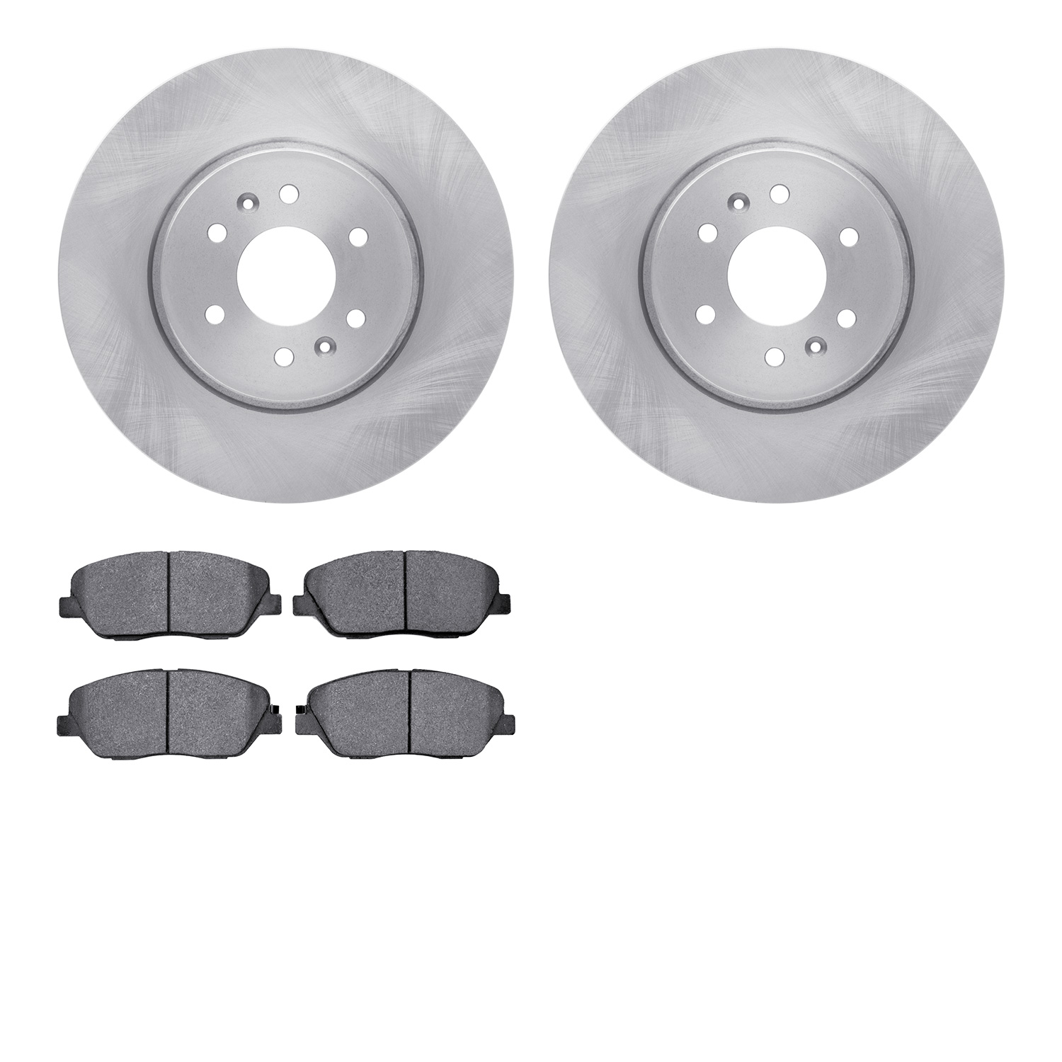 6502-21155 Brake Rotors w/5000 Advanced Brake Pads Kit, 2009-2010 Kia/Hyundai/Genesis, Position: Front