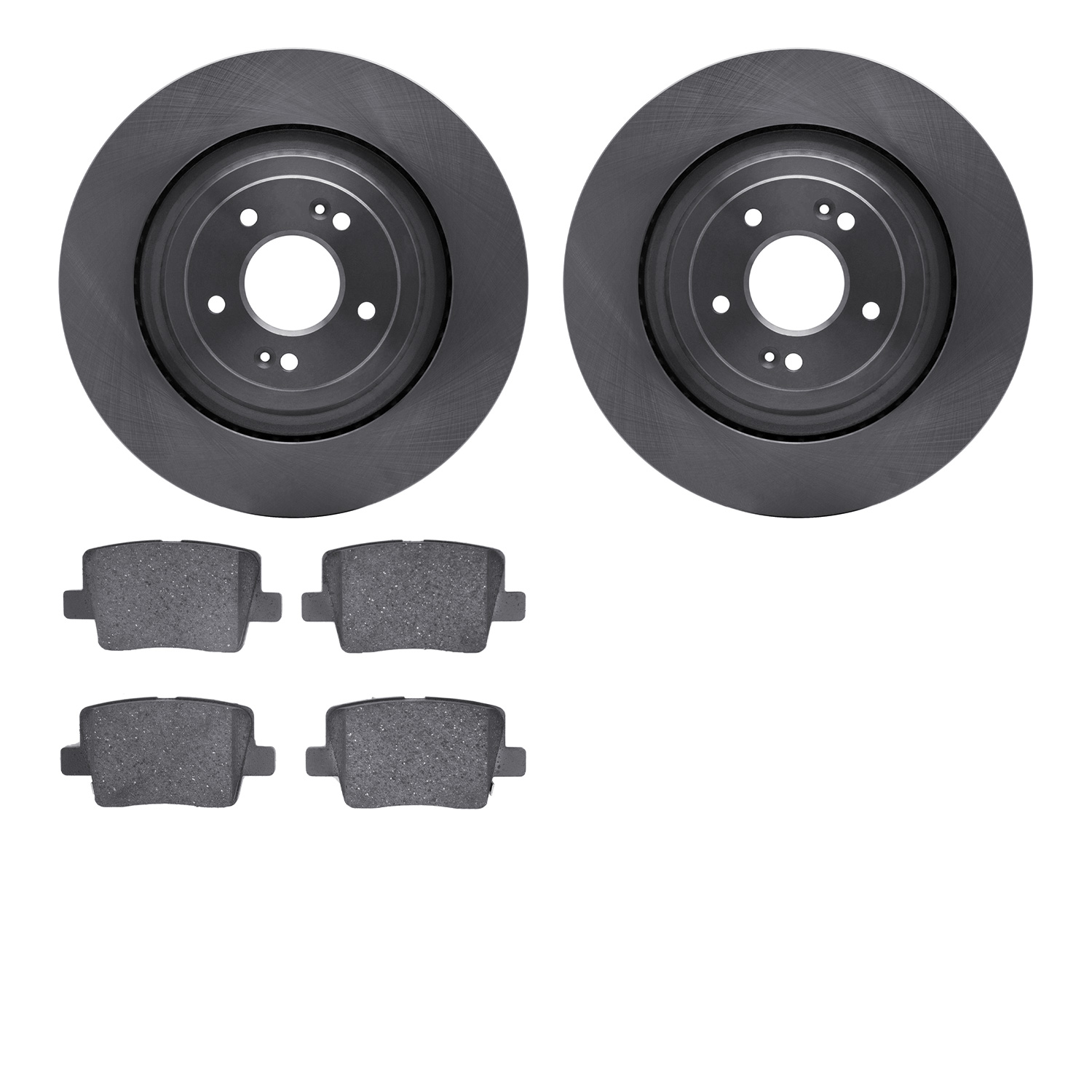 6502-21205 Brake Rotors w/5000 Advanced Brake Pads Kit, Fits Select Kia/Hyundai/Genesis, Position: Rear